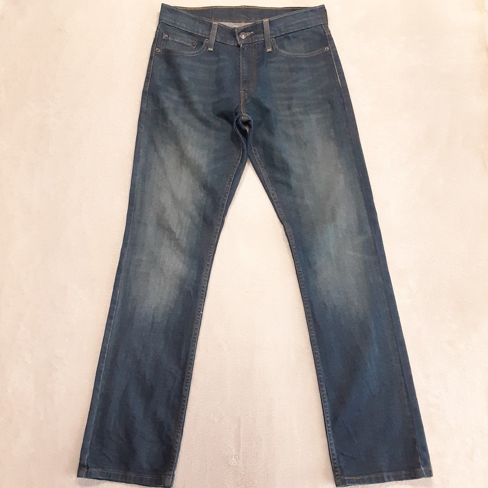 Levis Mens 514 Straight Fit Jeans 29x32 Medium Midnight Blue Wash Denim